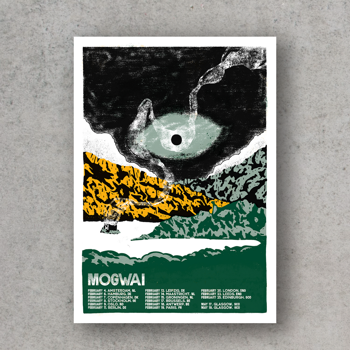 Mogwai Screenprinted gigposter 